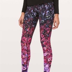 Lululemon Wunder Under High Rise Tight Nulux in Bloom Sz 4
